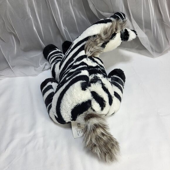 Kohls Cares 14" Zebra Black & White Striped Stuffed Plush Embroidered Eyes - Picture 6 of 12